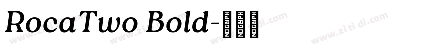 RocaTwo Bold字体转换